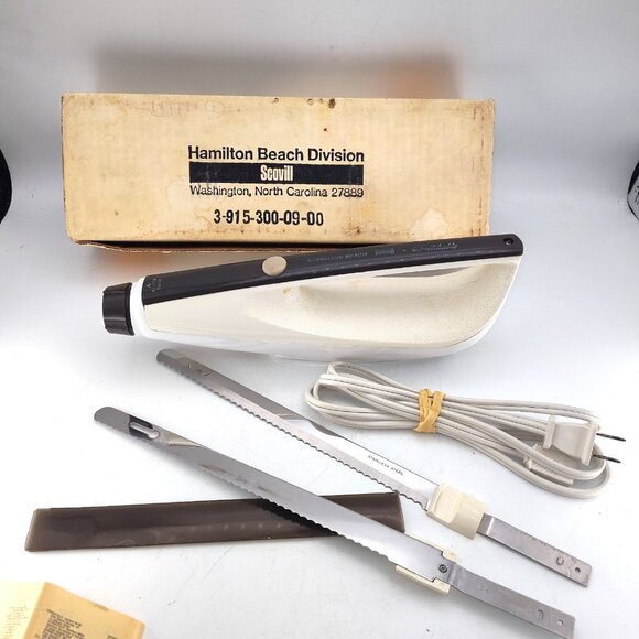 Vintage 1960s Hamilton Beach Scovill Electric Knife Model 300 & Box Tested WORKS - Picture 5 of 9